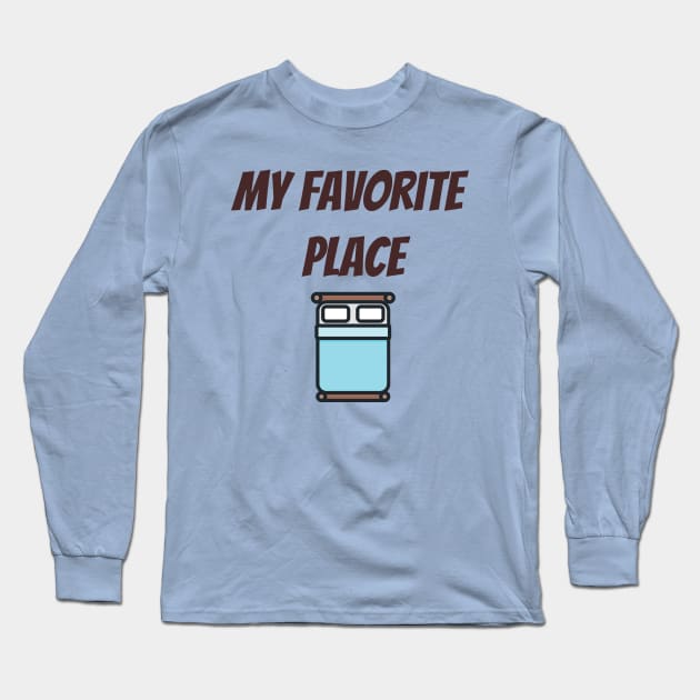 Bed Long Sleeve T-Shirt by PhunPhrases